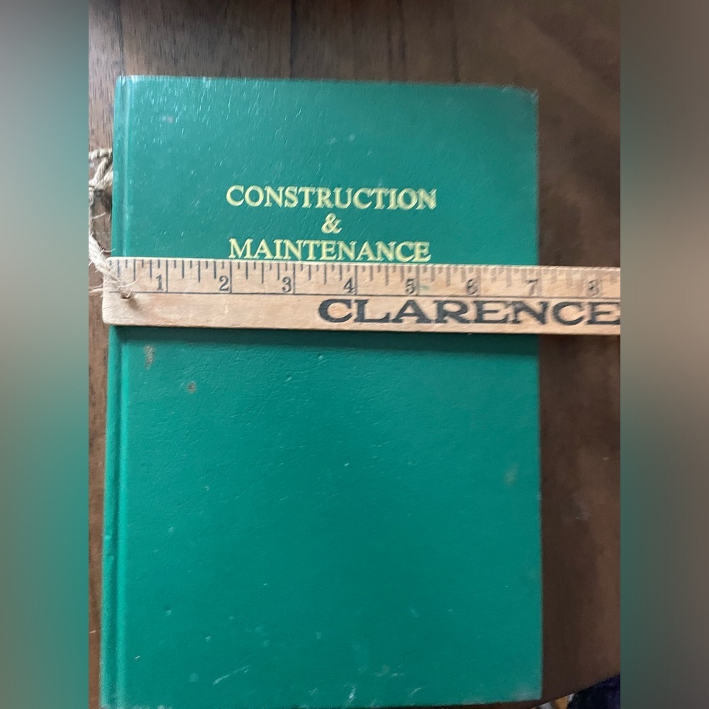Vintage circa ‘05 Construction & Maintenance Hardcover Book - Teal Cover